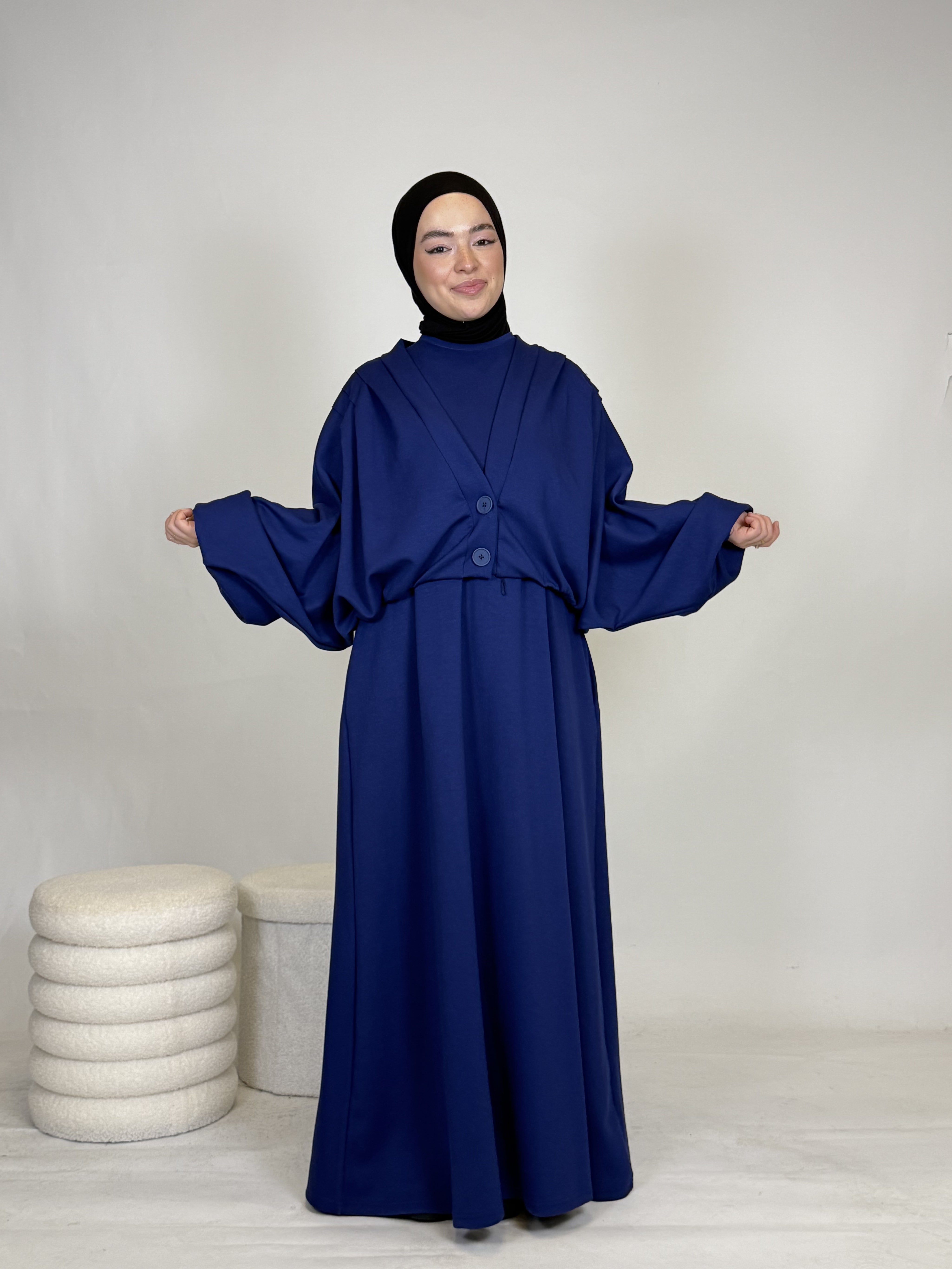 Kleid mit Jacke, Baumwolle