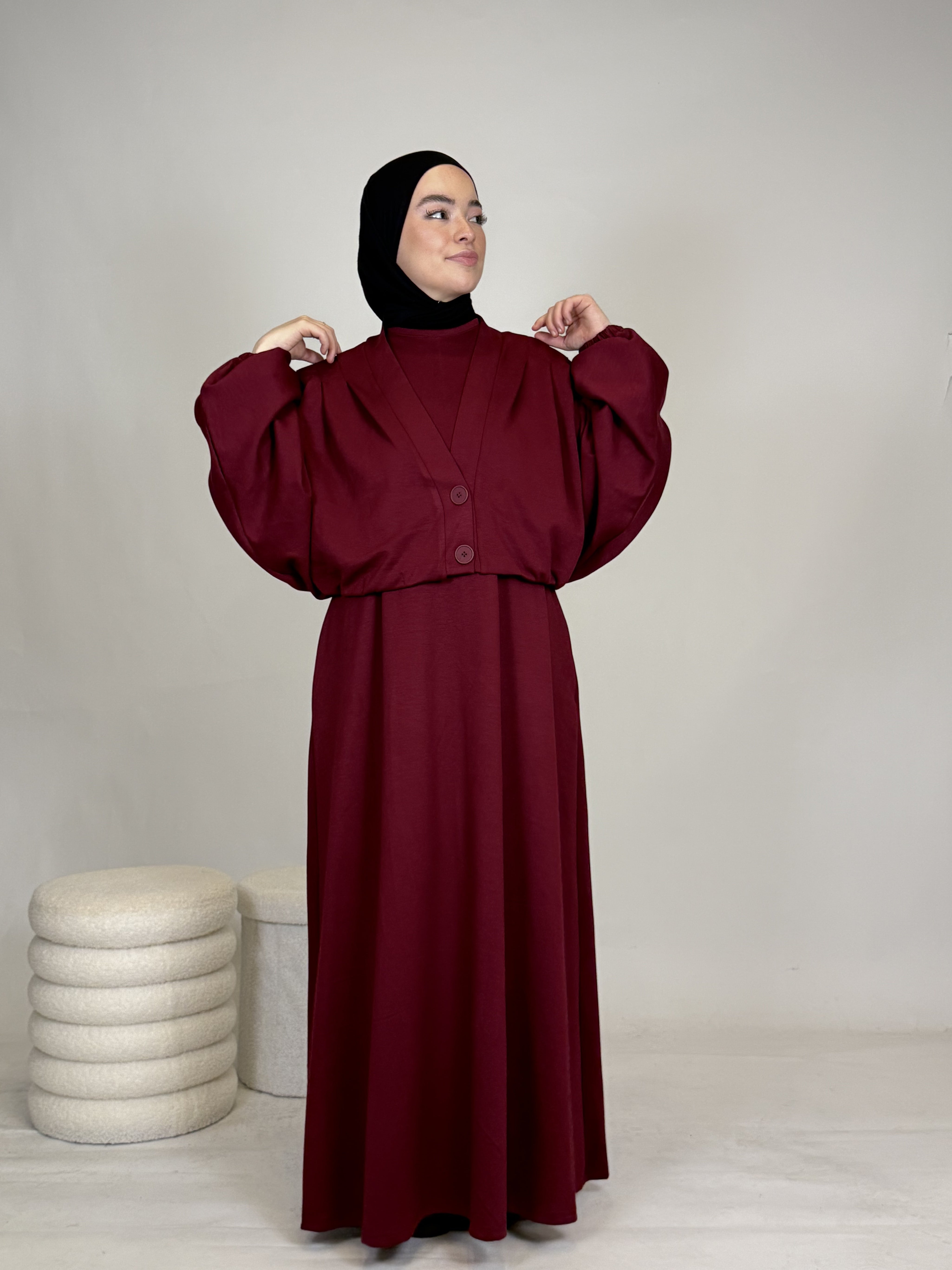 Kleid mit Jacke, Baumwolle
