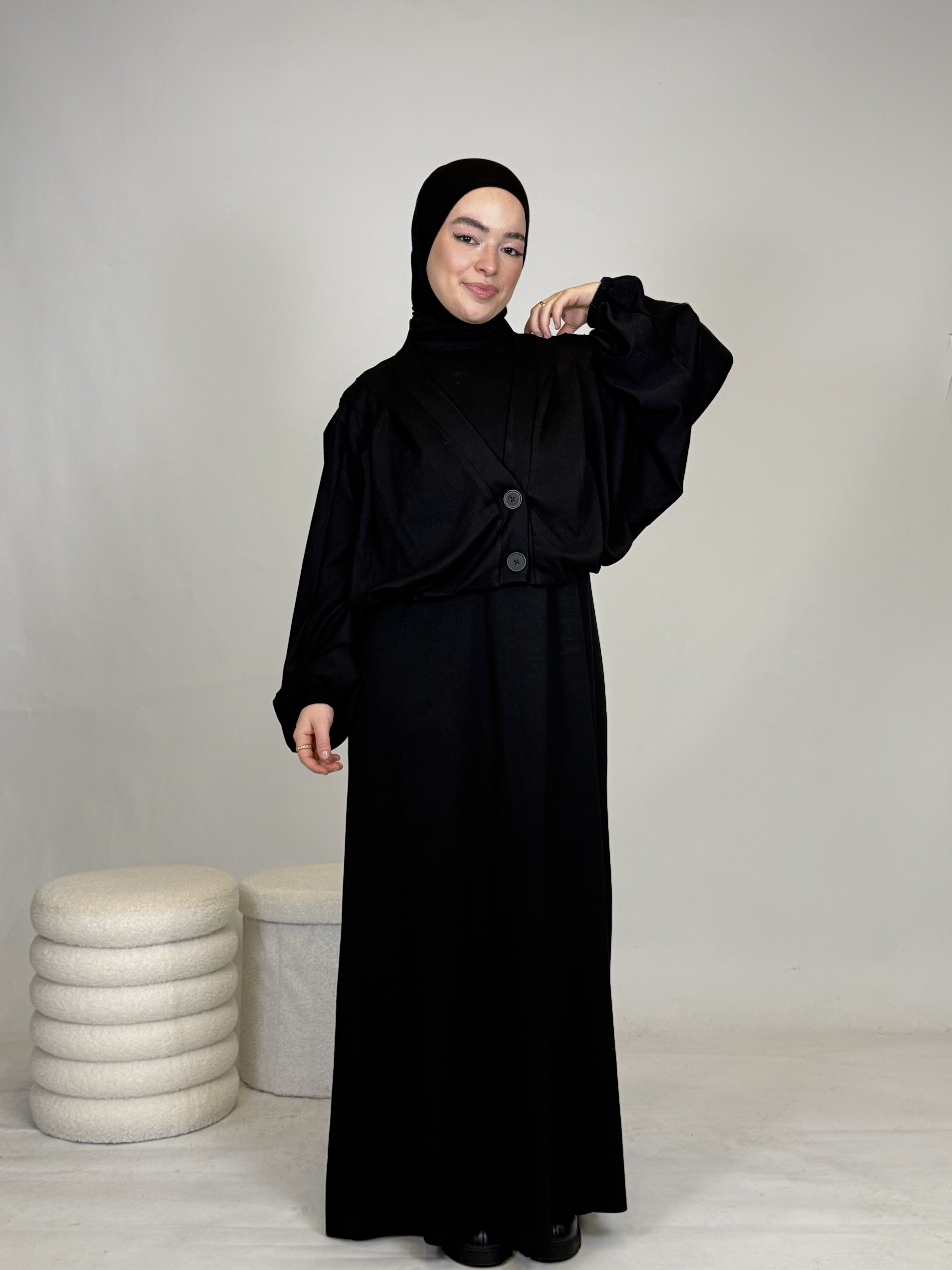 Kleid mit Jacke, Baumwolle