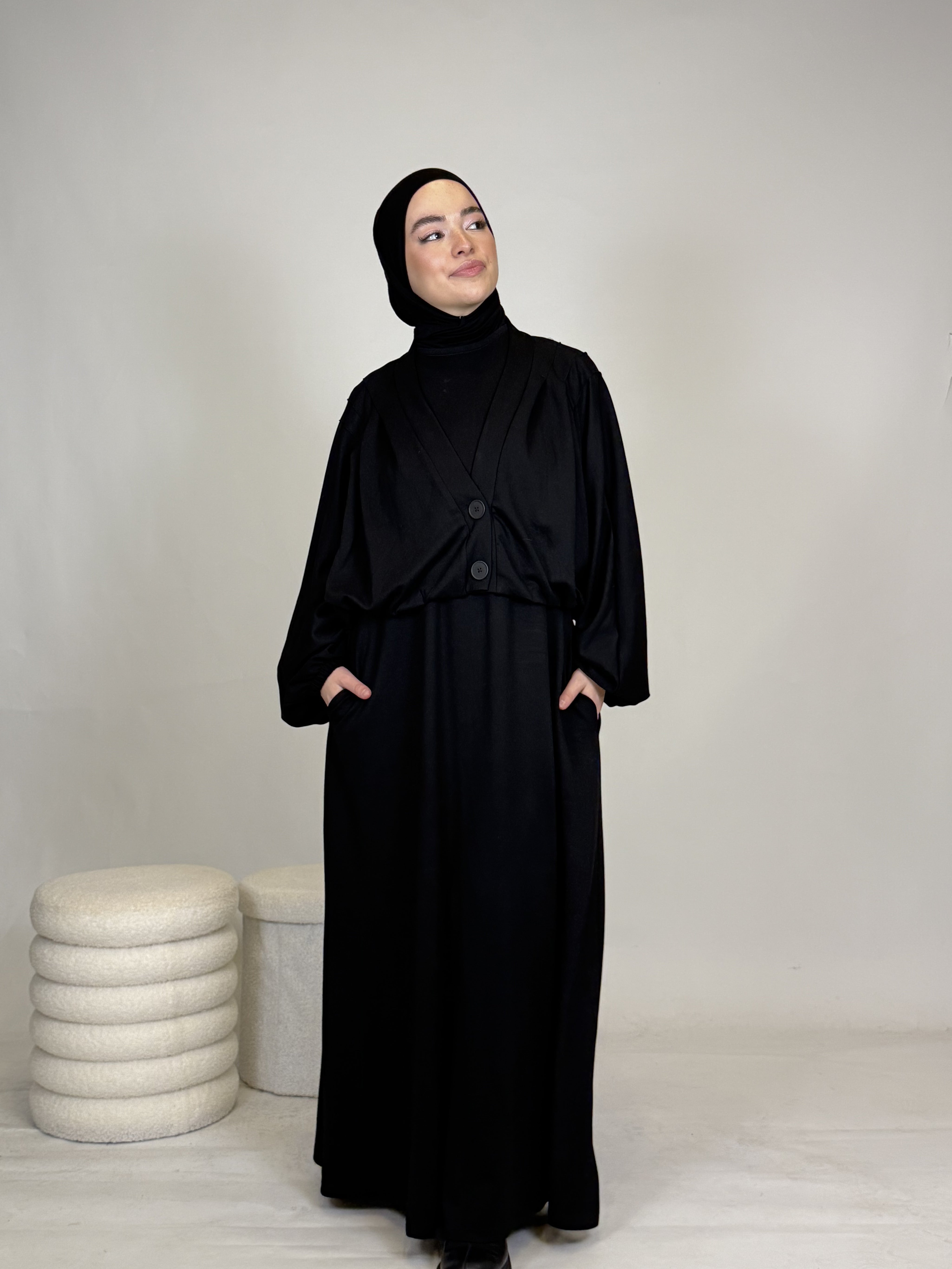 Kleid mit Jacke, Baumwolle