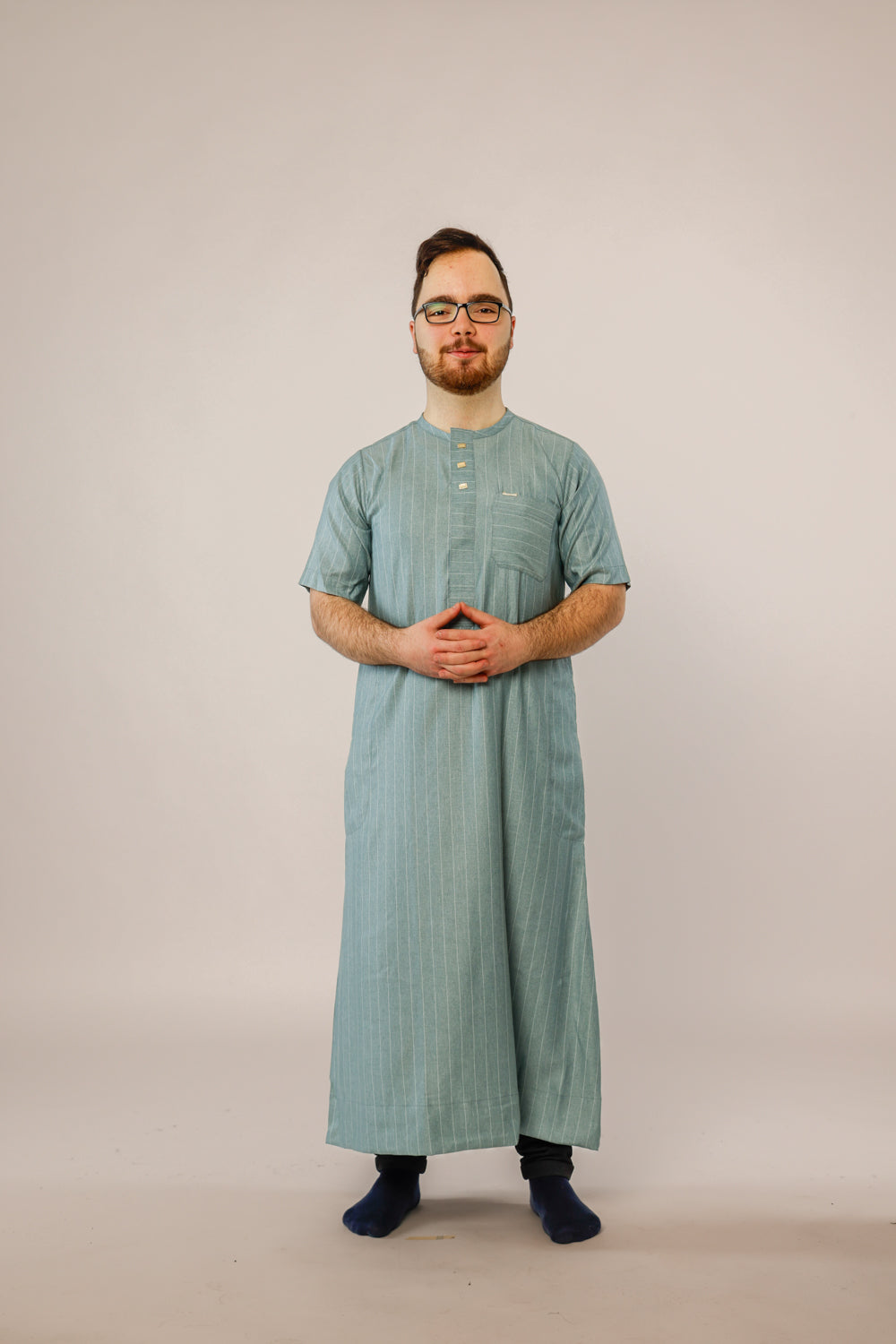 Basic Männer Kaftan, blaugrün