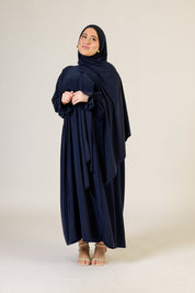 Abaya Nur mit integriertem Hijab, Sandy