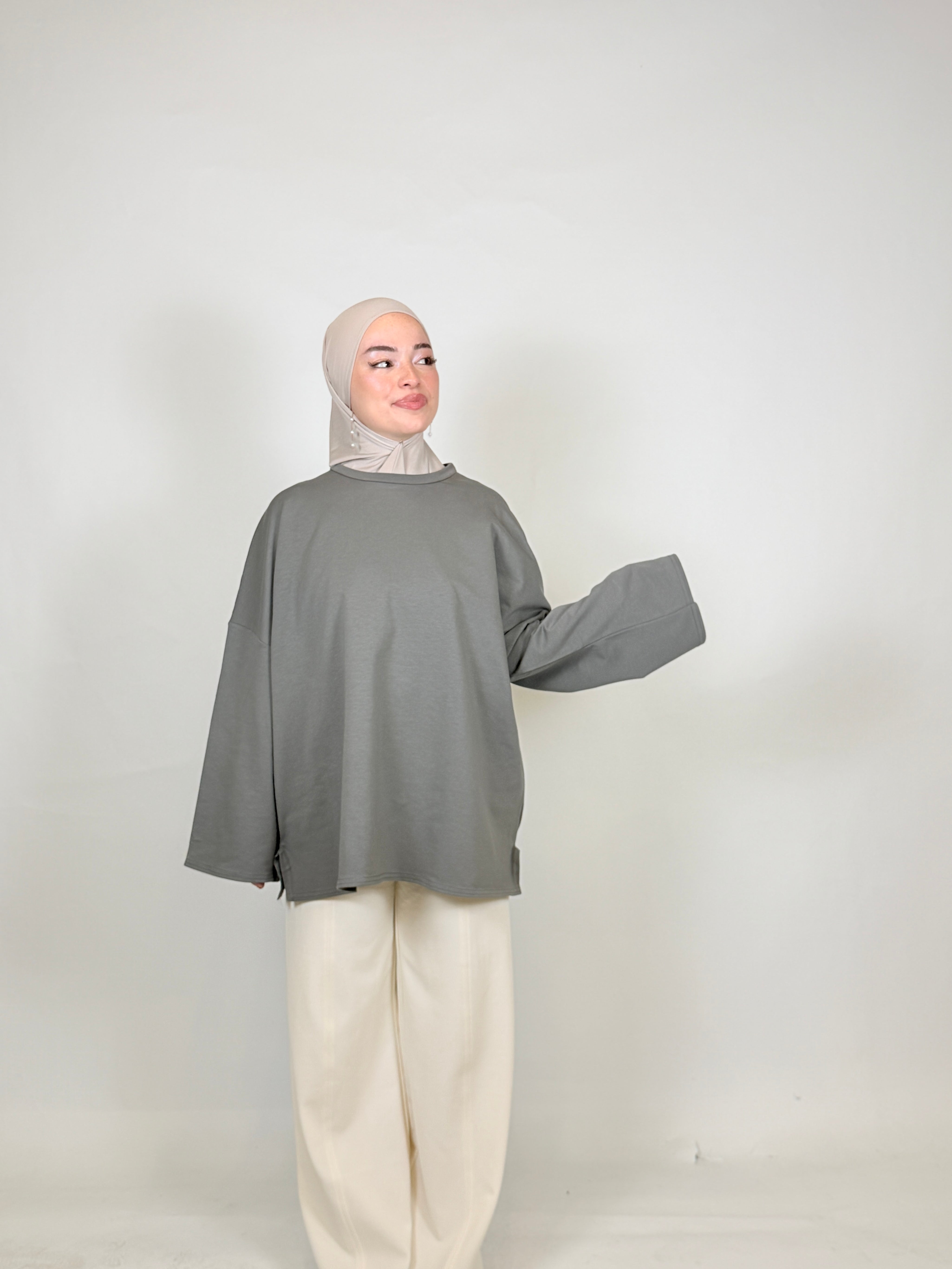 Oversized Baumwoll-Oberteil