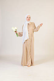 Satin Kleid mit Knöpfe