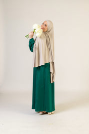 Satin Kleid mit Knöpfe