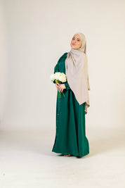 Satin Kleid mit Knöpfe