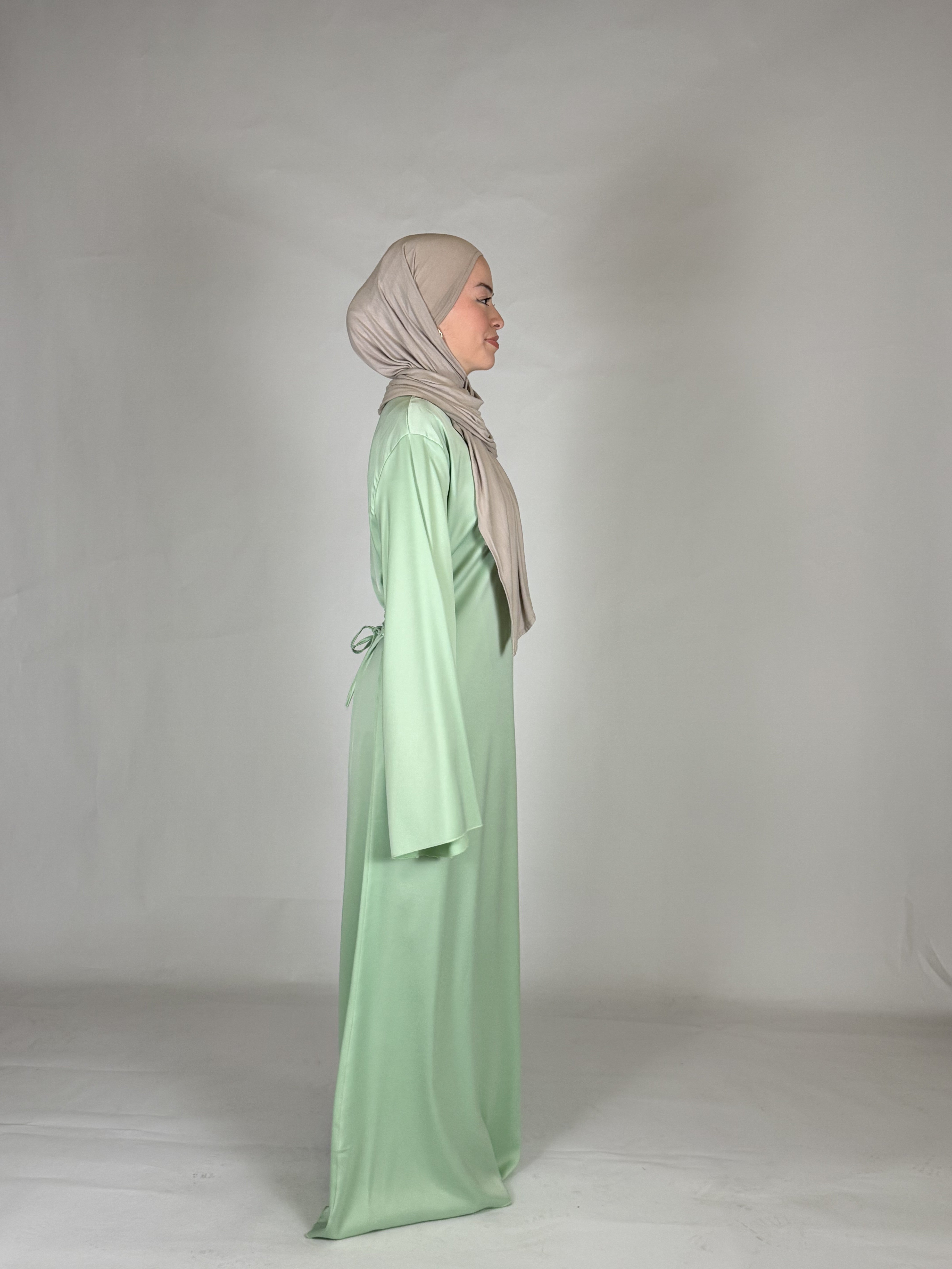 Satin Kleid - Mintgrün
