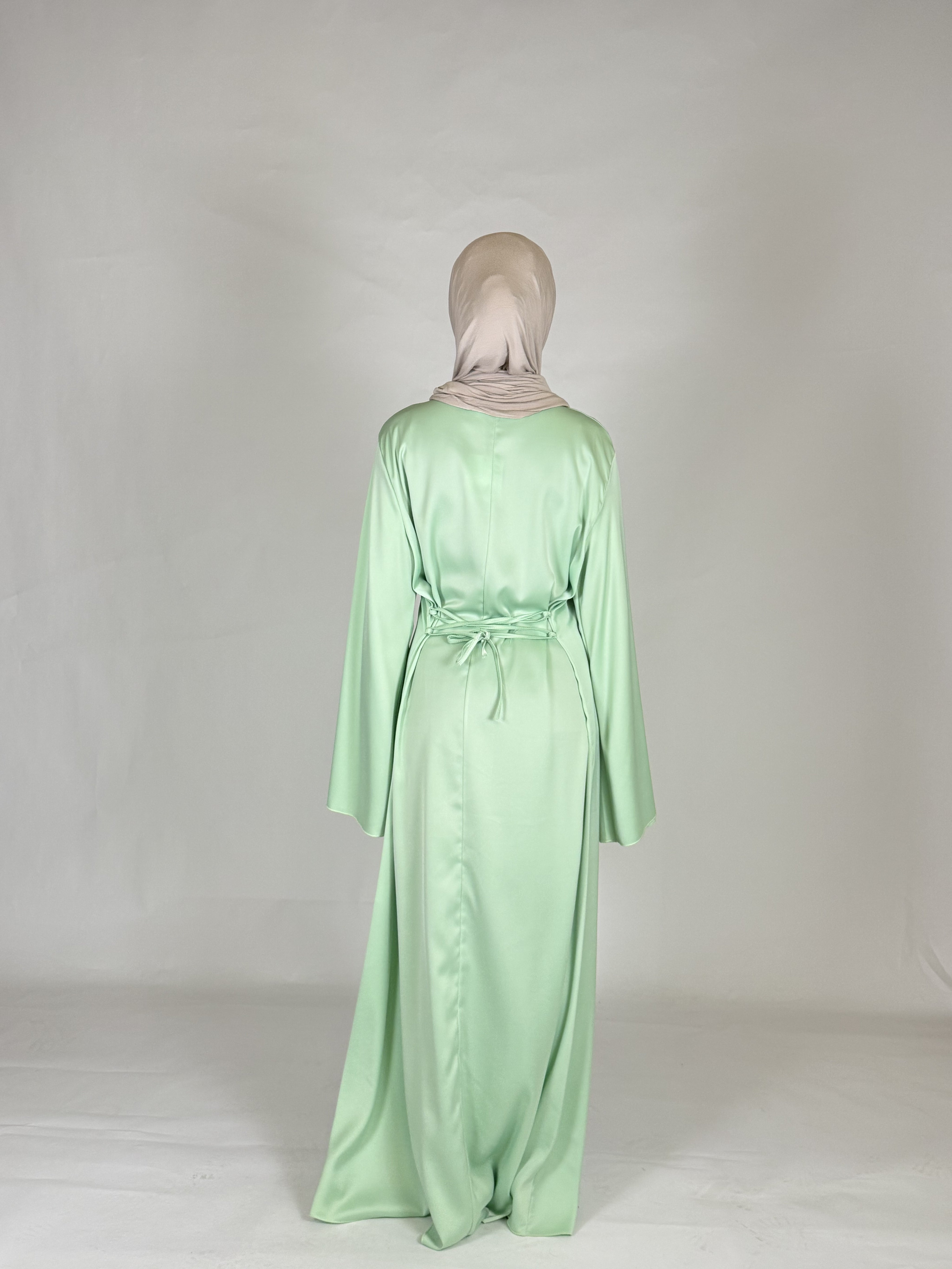 Satin Kleid - Mintgrün