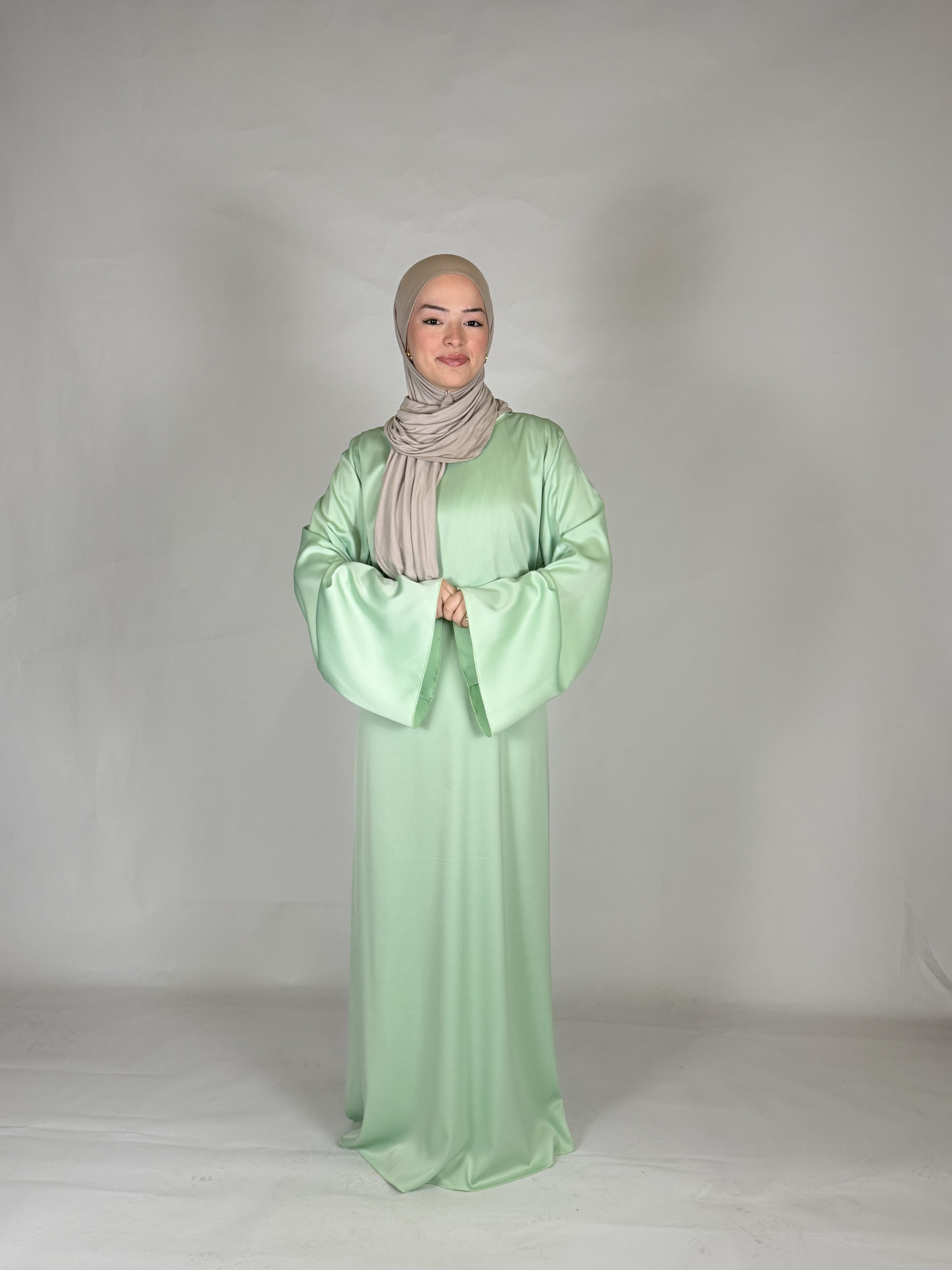 Satin Kleid - Mintgrün