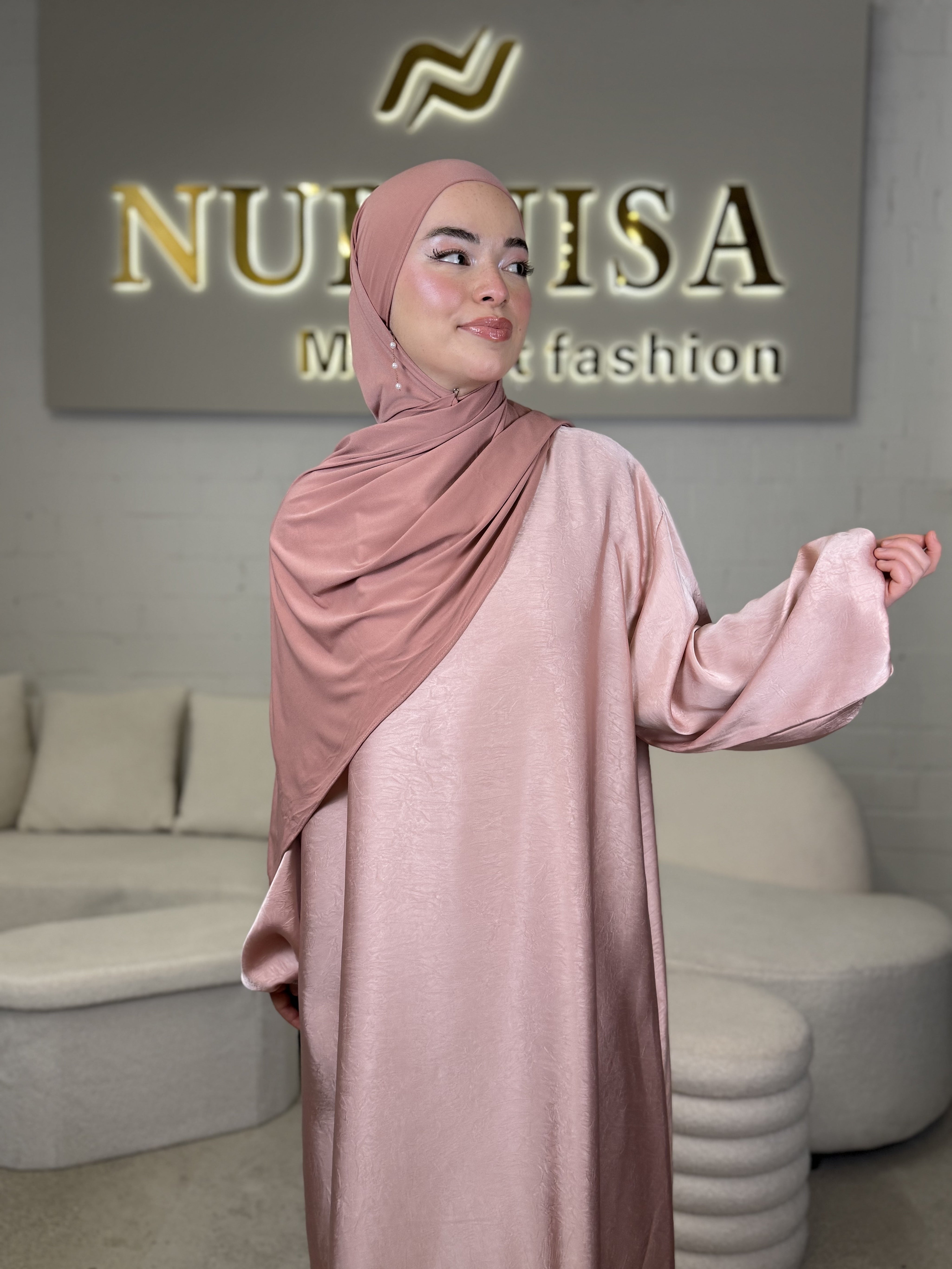 Satin Elegance Abaya