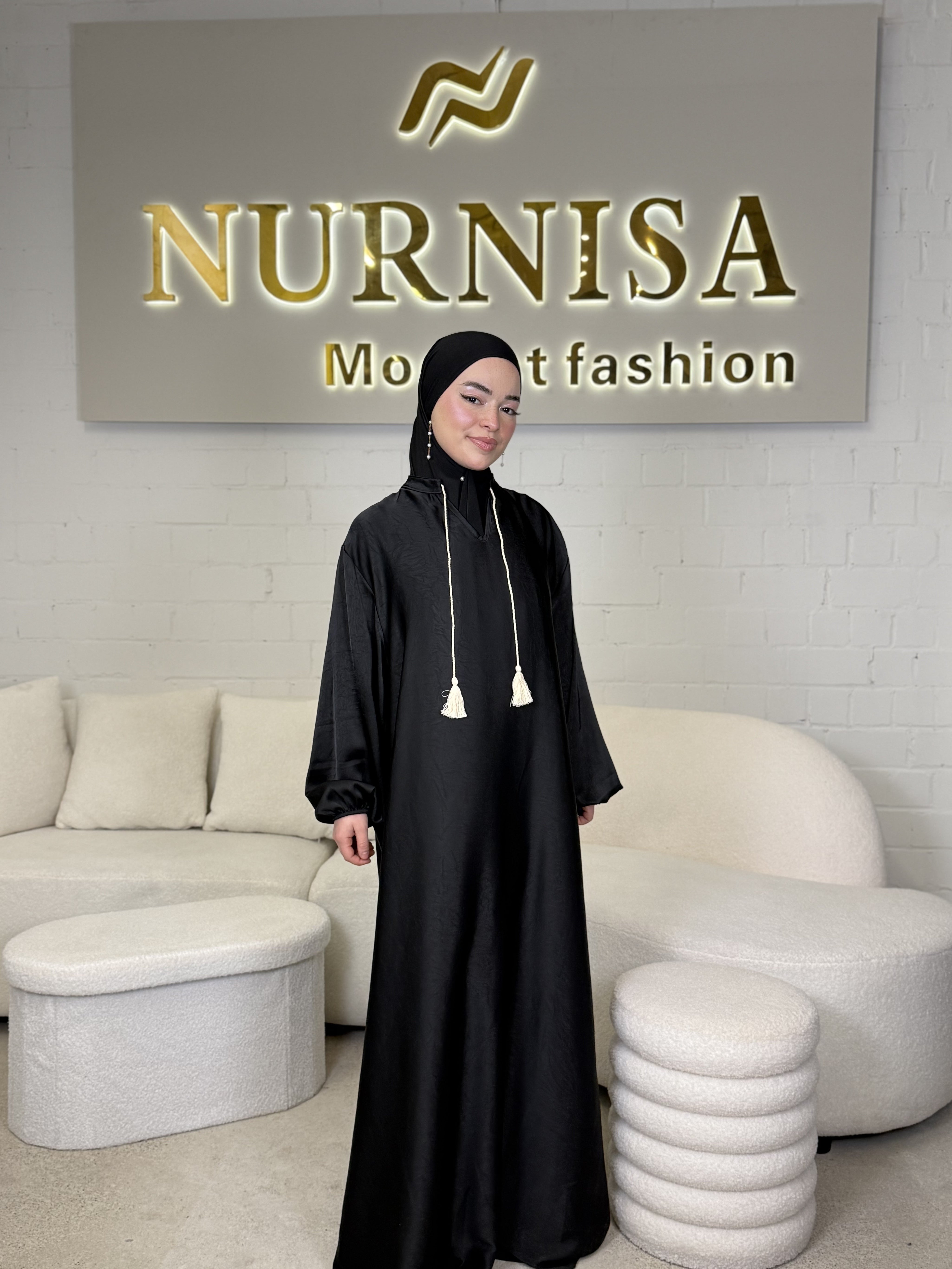 Satin Elegance Abaya