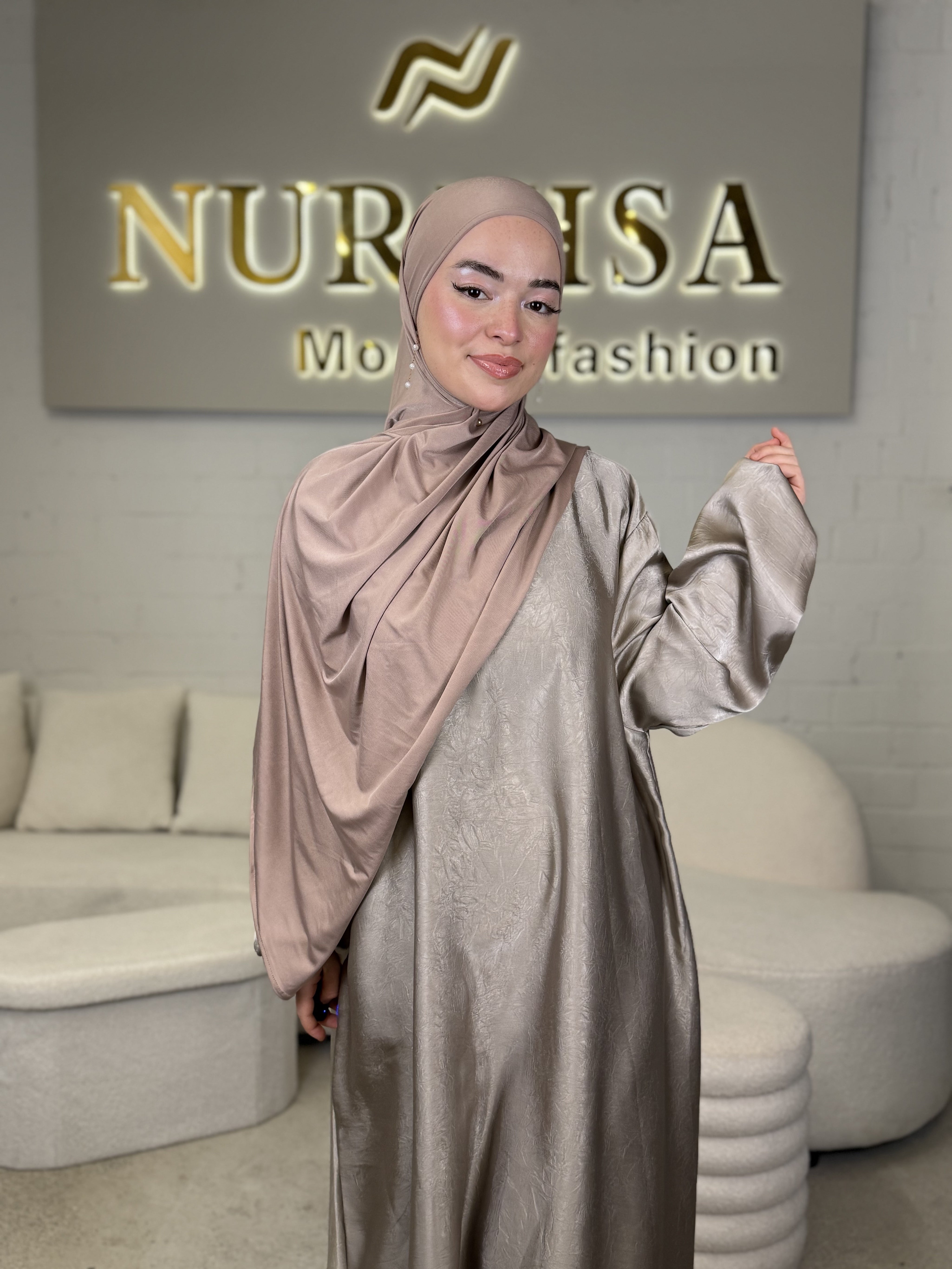 Satin Elegance Abaya