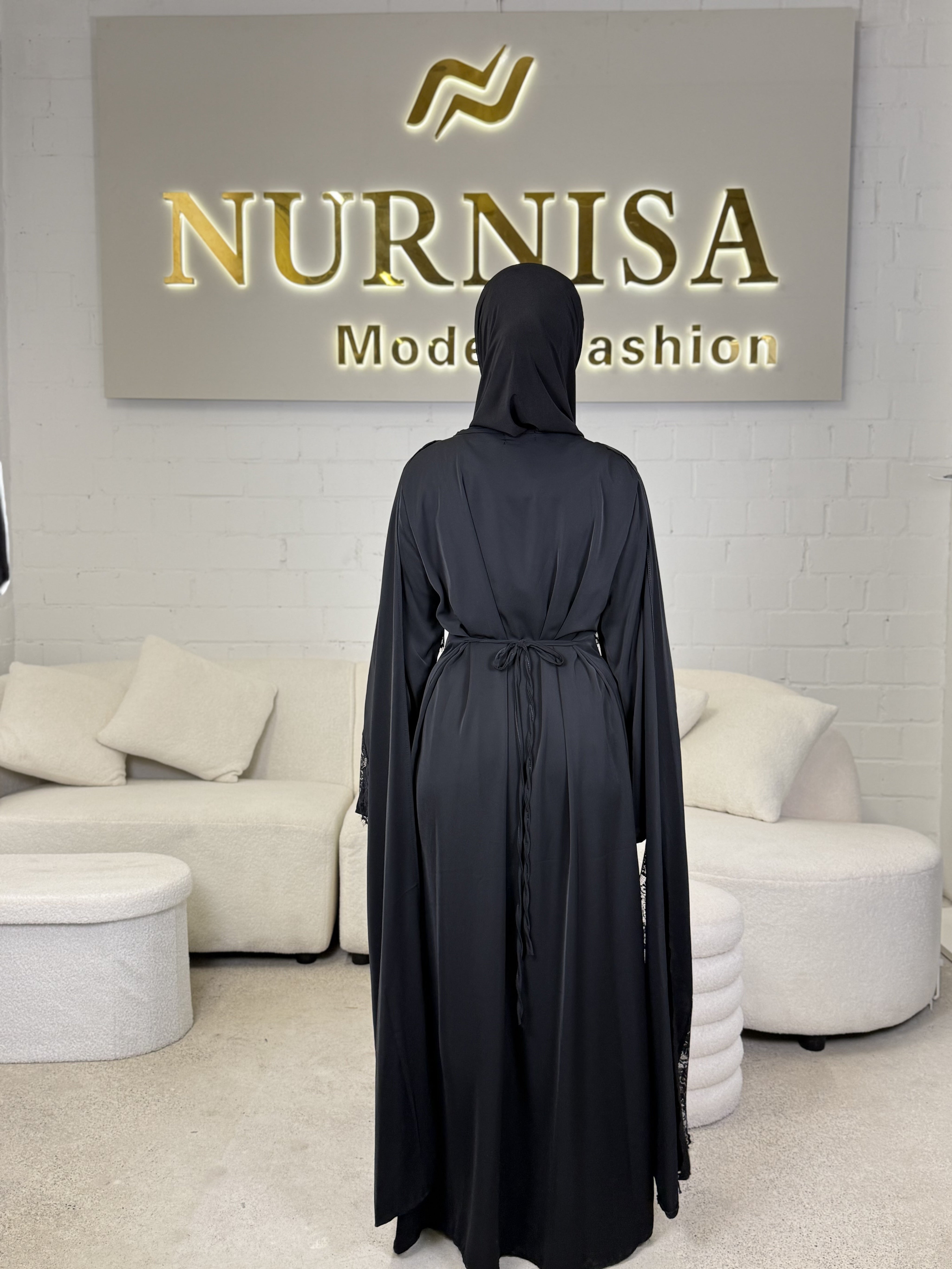 Elegantes Spitzenkleid Abaya
