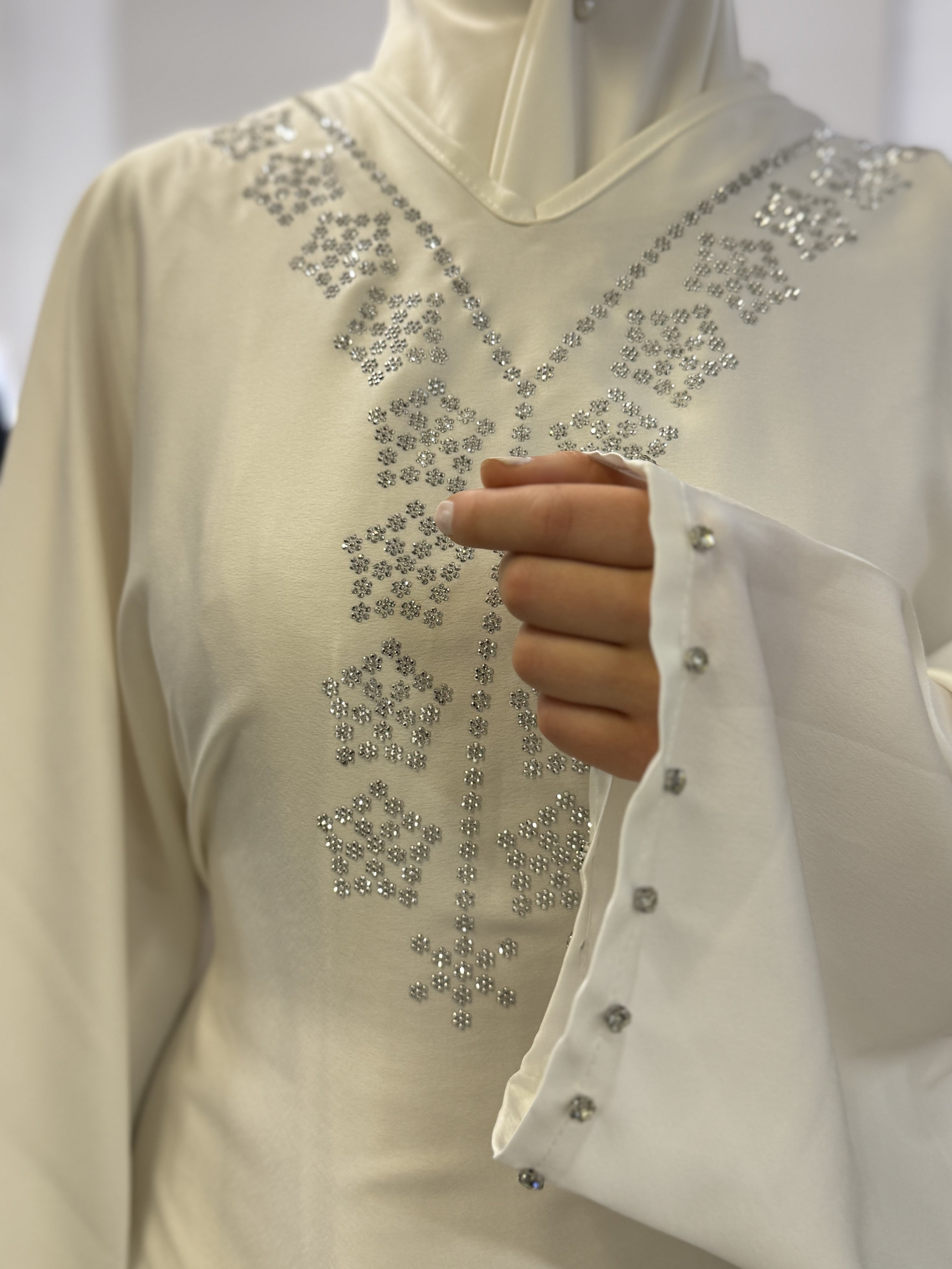 Luxury Butterfly Abaya – Stone Detail Design