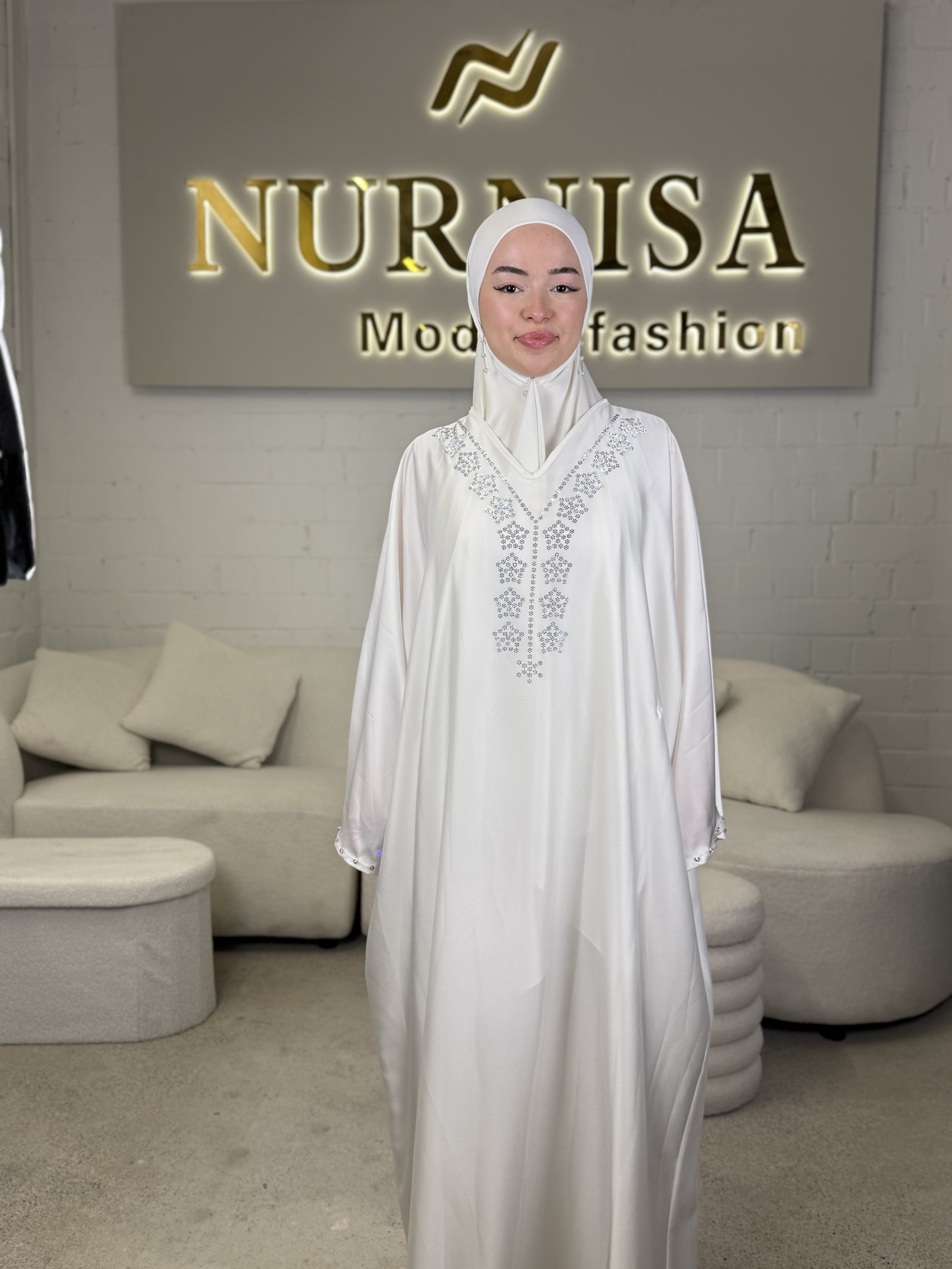 Luxury Butterfly Abaya – Stone Detail Design