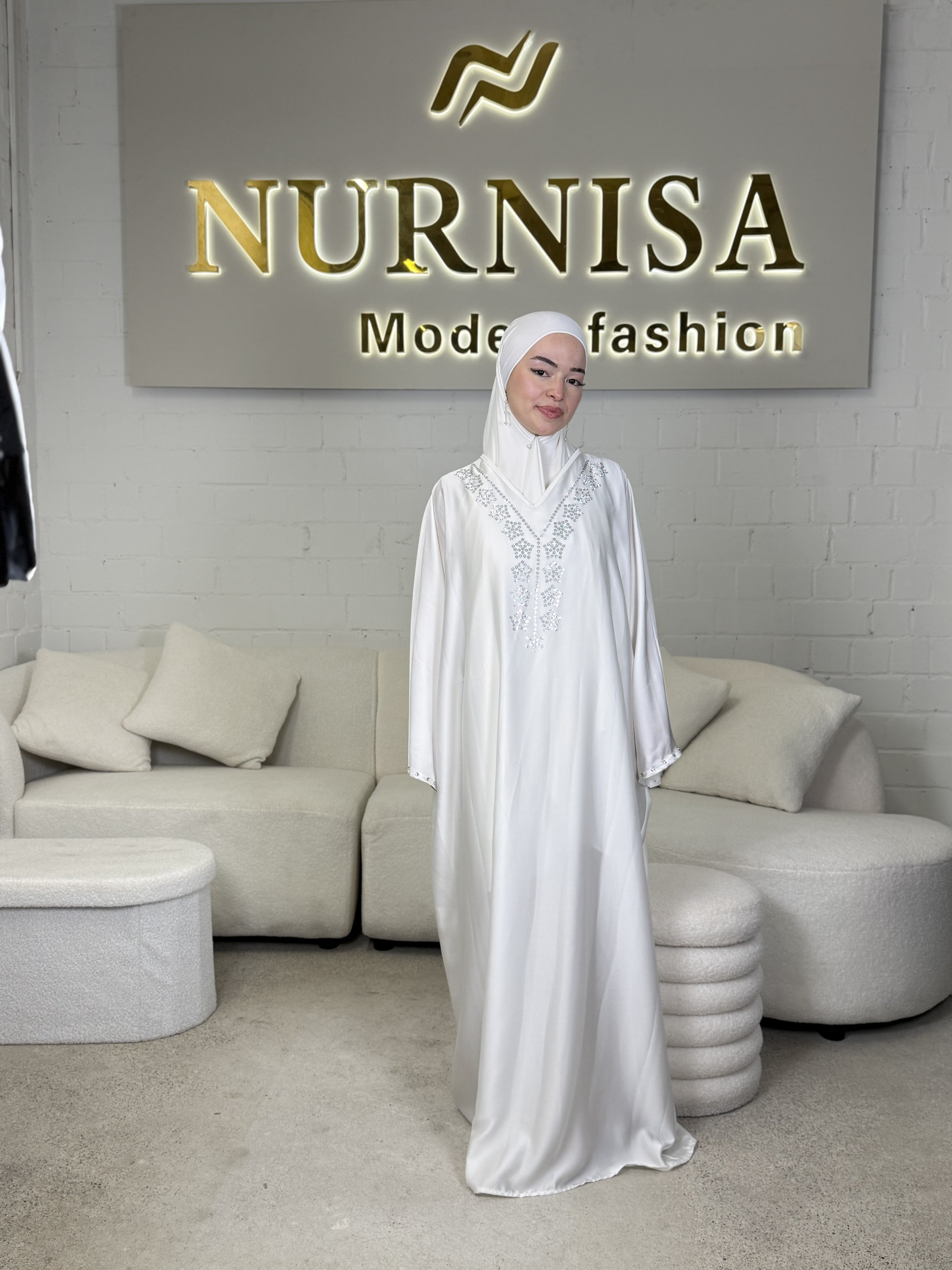 Luxury Butterfly Abaya – Stone Detail Design