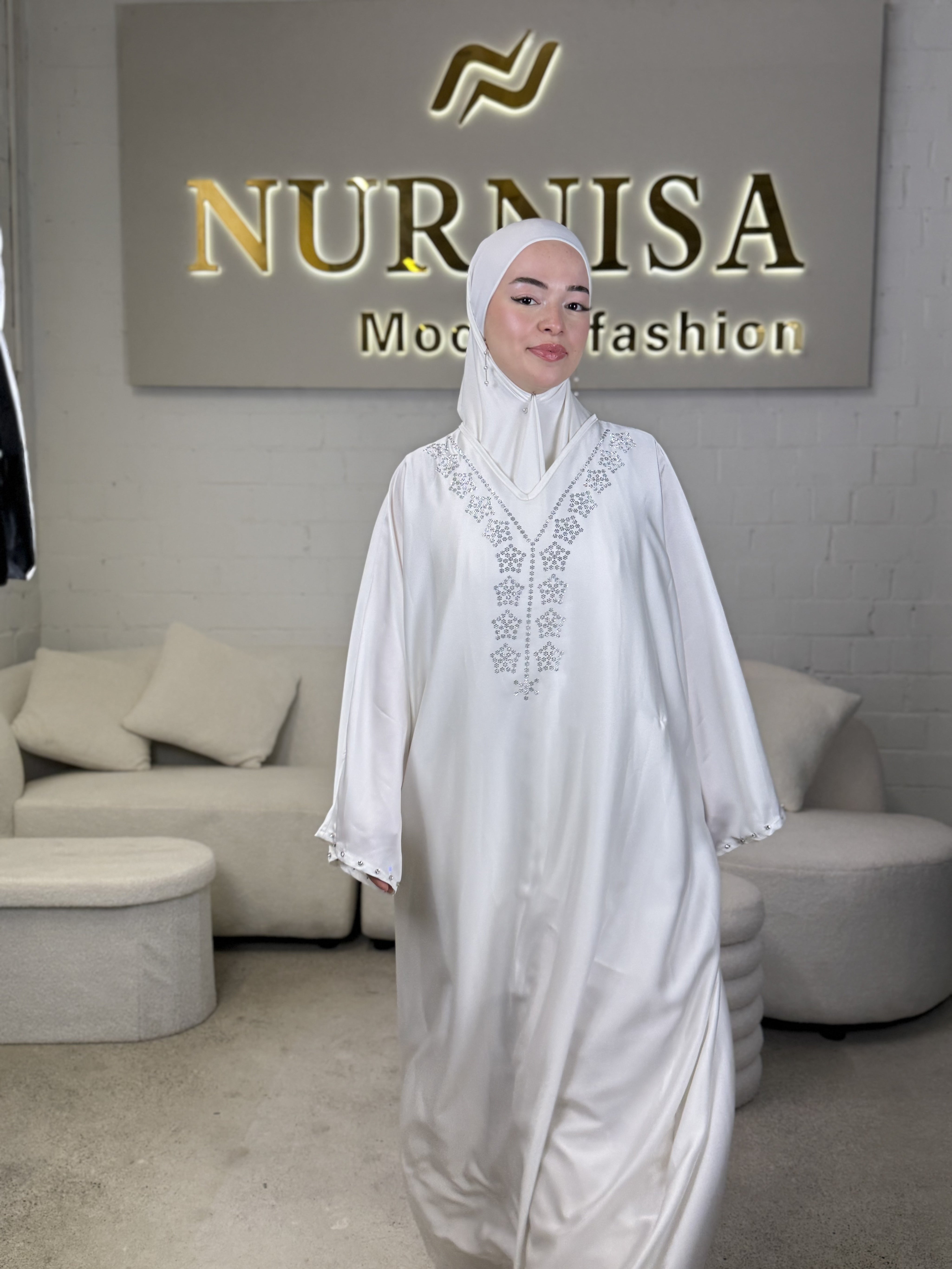 Luxury Butterfly Abaya – Stone Detail Design