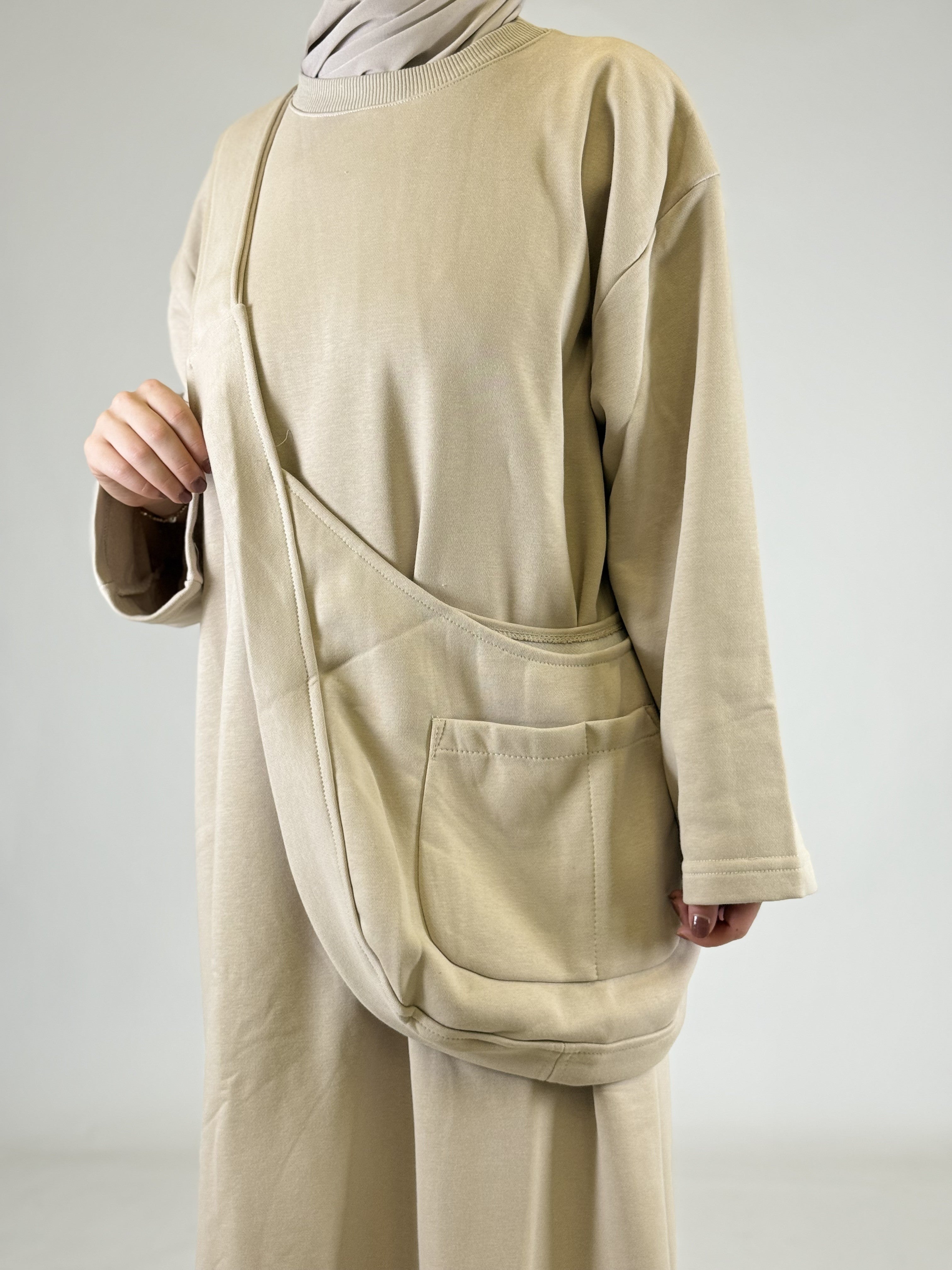 Abaya mit Tasche