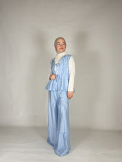 Weste & Hose Leinen Zweiteiler