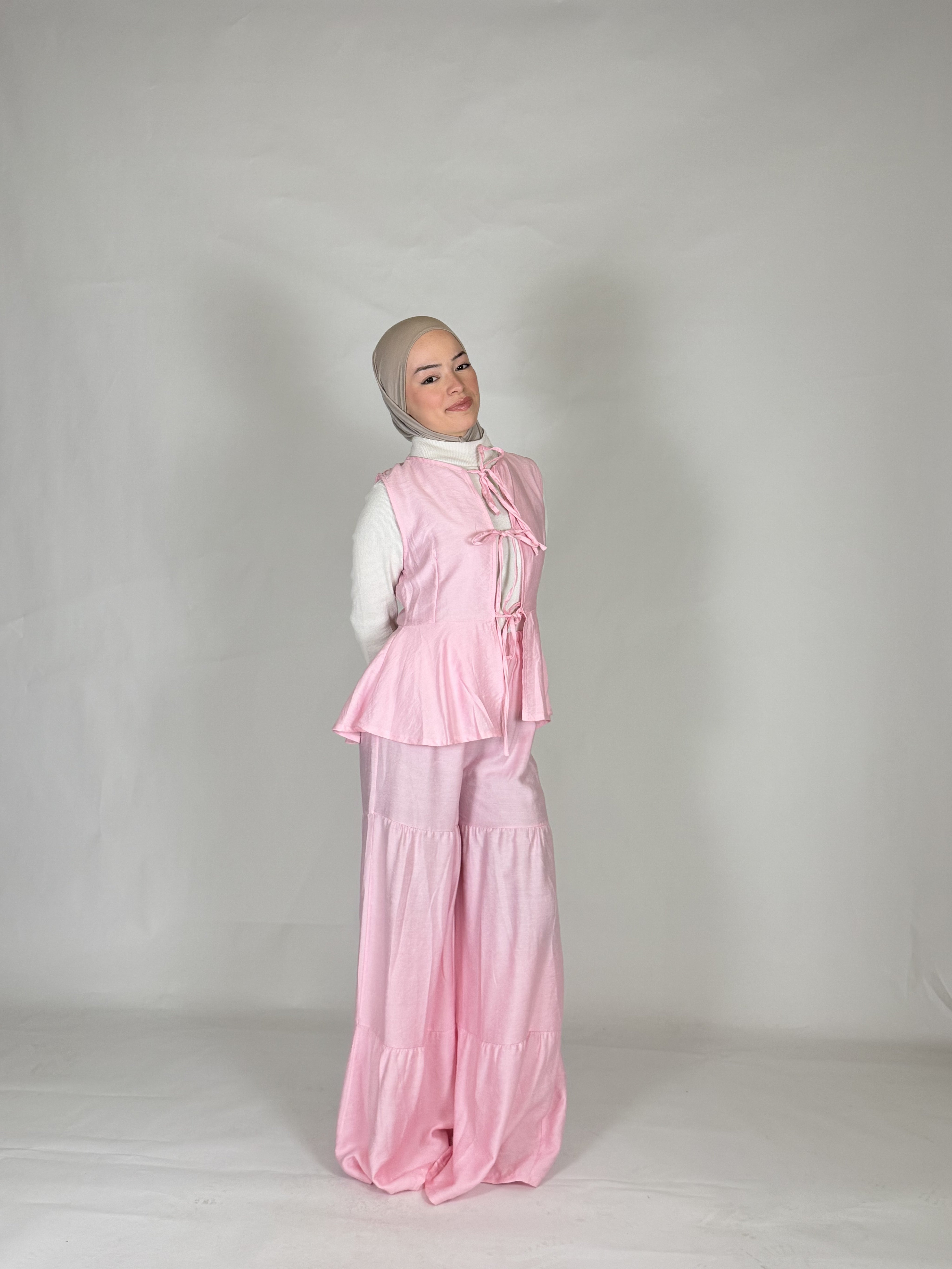 Weste & Hose Leinen Zweiteiler