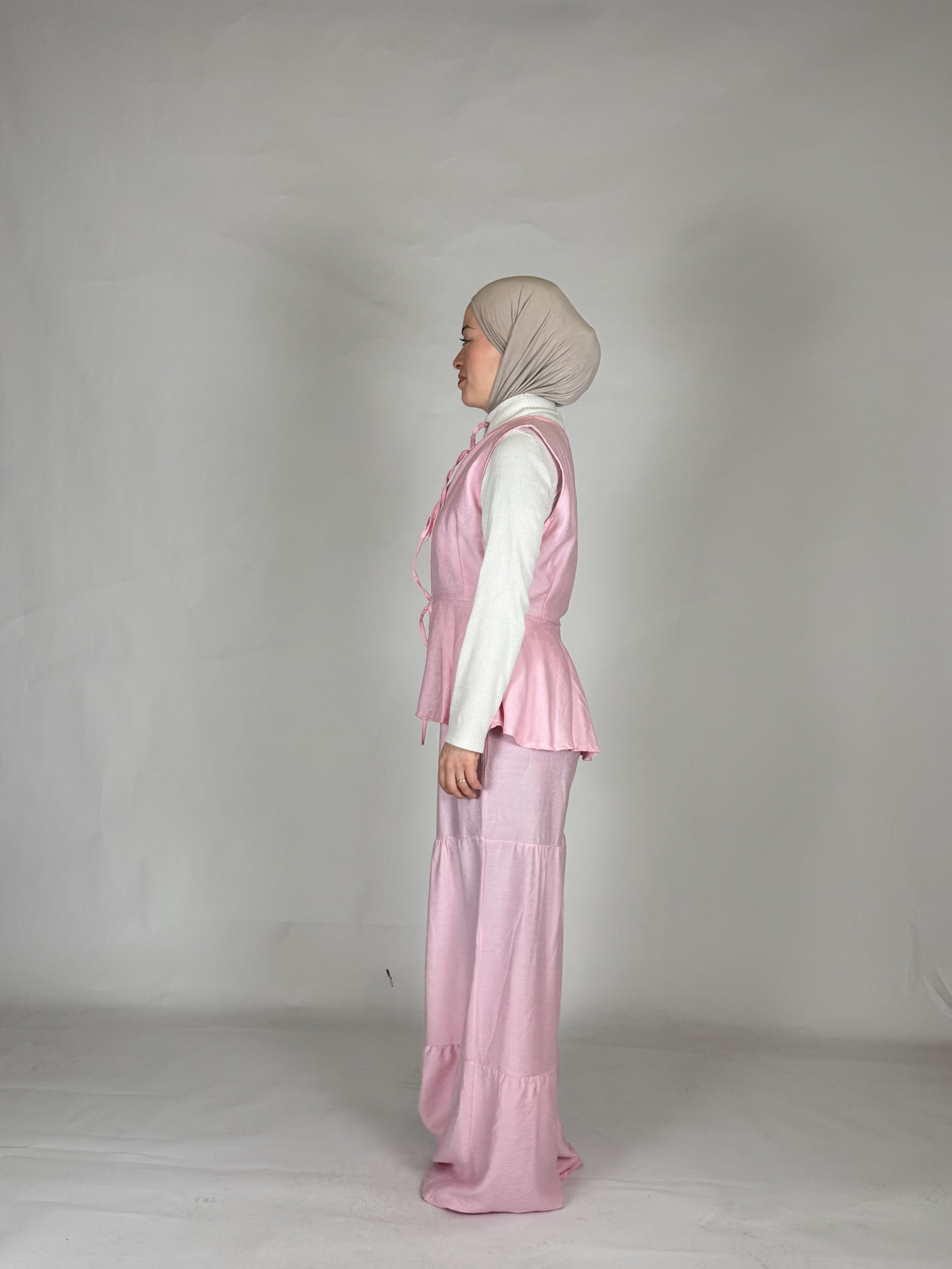 Weste & Hose Leinen Zweiteiler