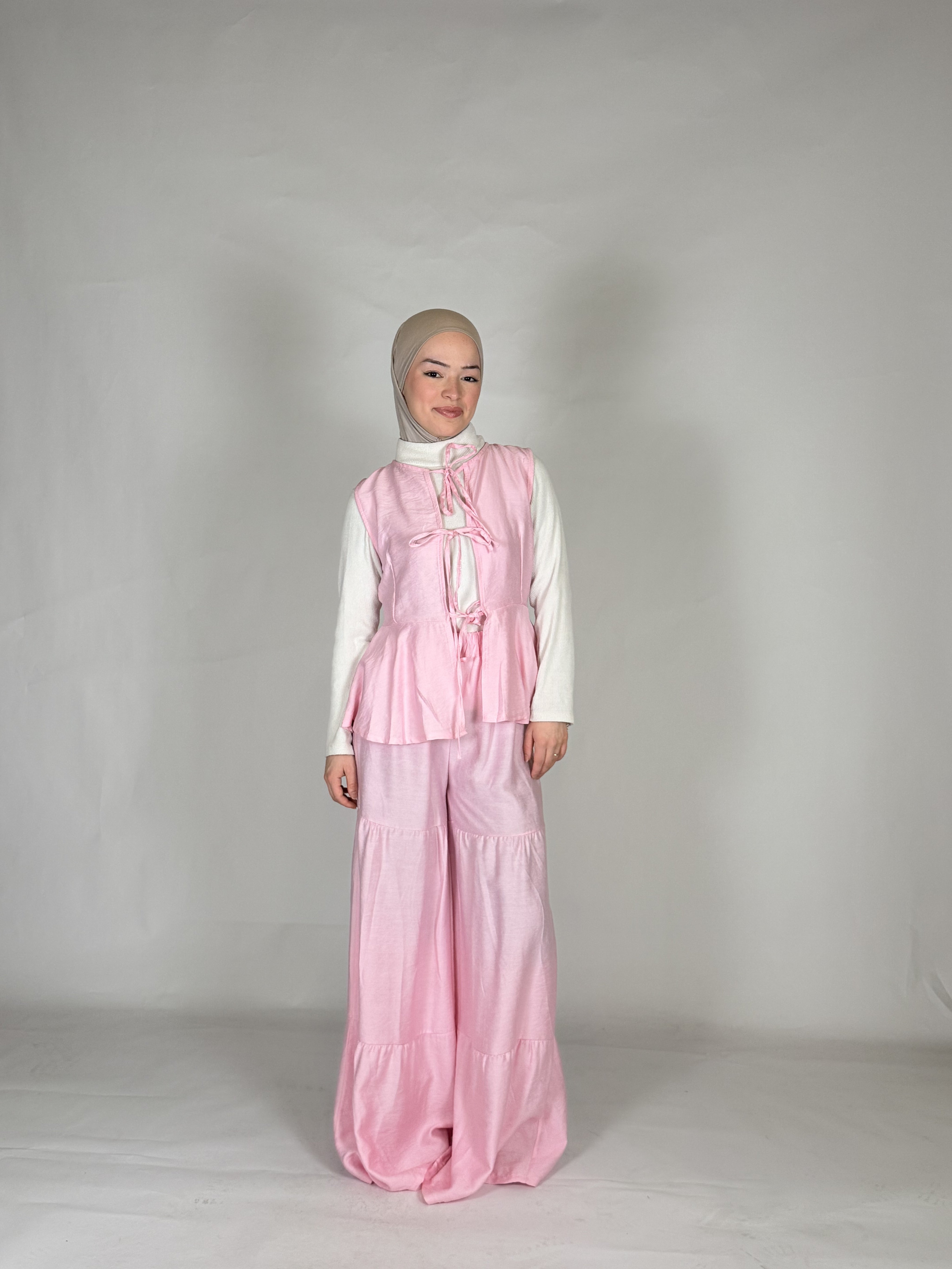 Weste & Hose Leinen Zweiteiler