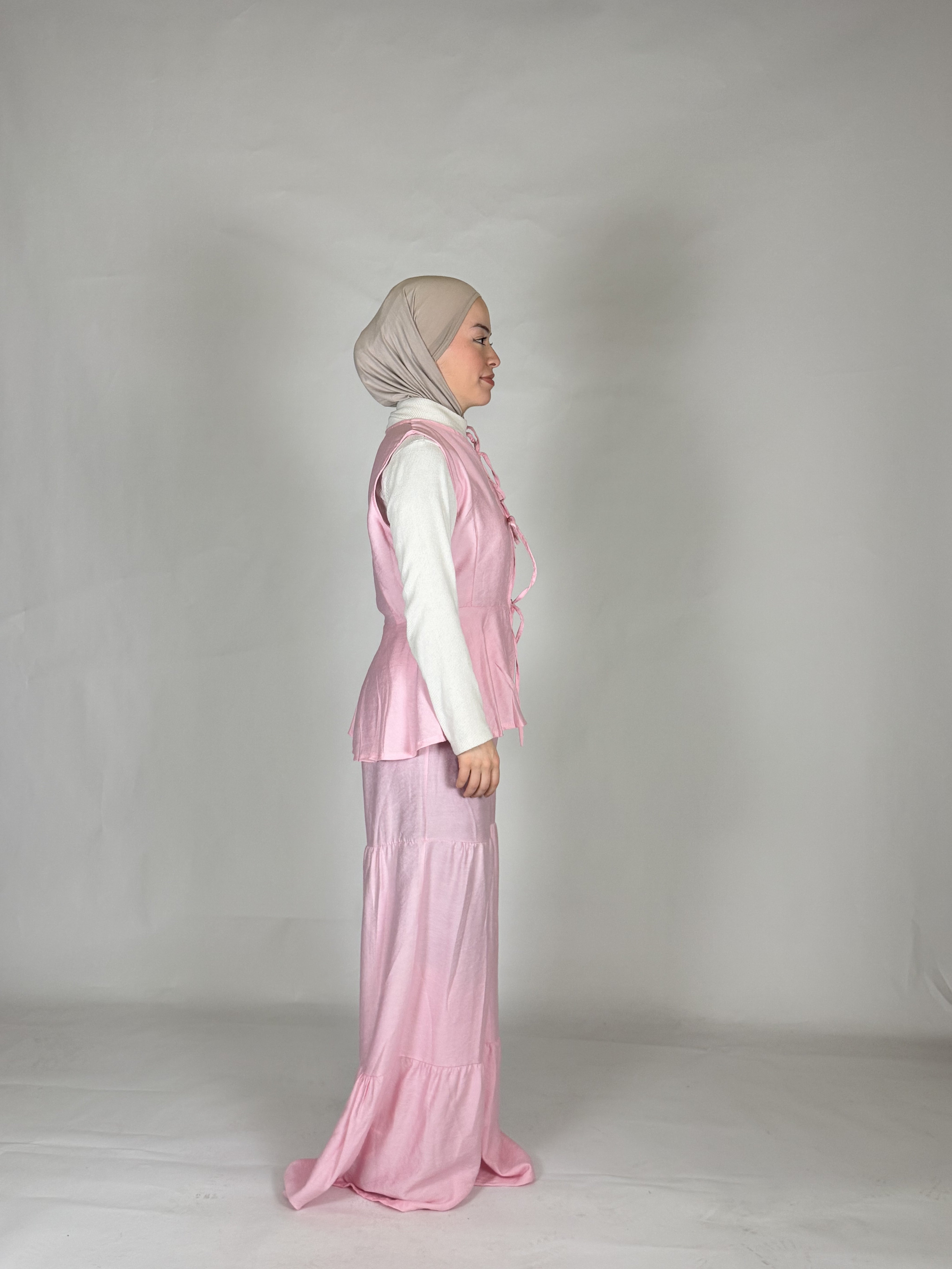 Weste & Hose Leinen Zweiteiler