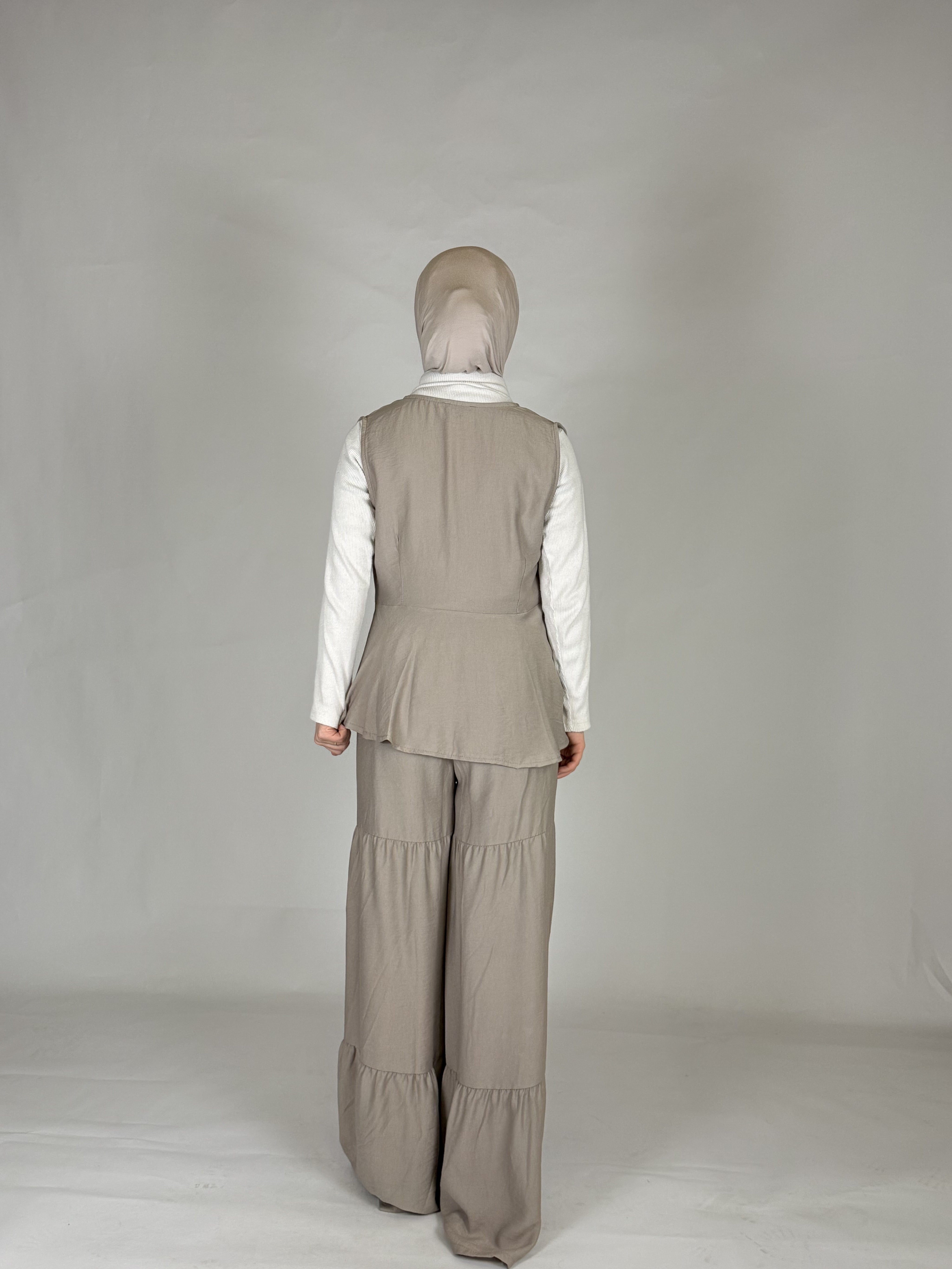 Weste & Hose Leinen Zweiteiler