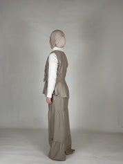 Weste & Hose Leinen Zweiteiler