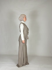 Weste & Hose Leinen Zweiteiler