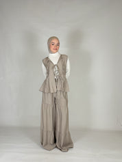 Weste & Hose Leinen Zweiteiler