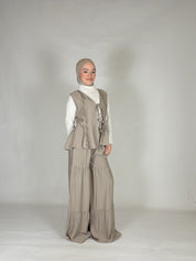 Weste & Hose Leinen Zweiteiler